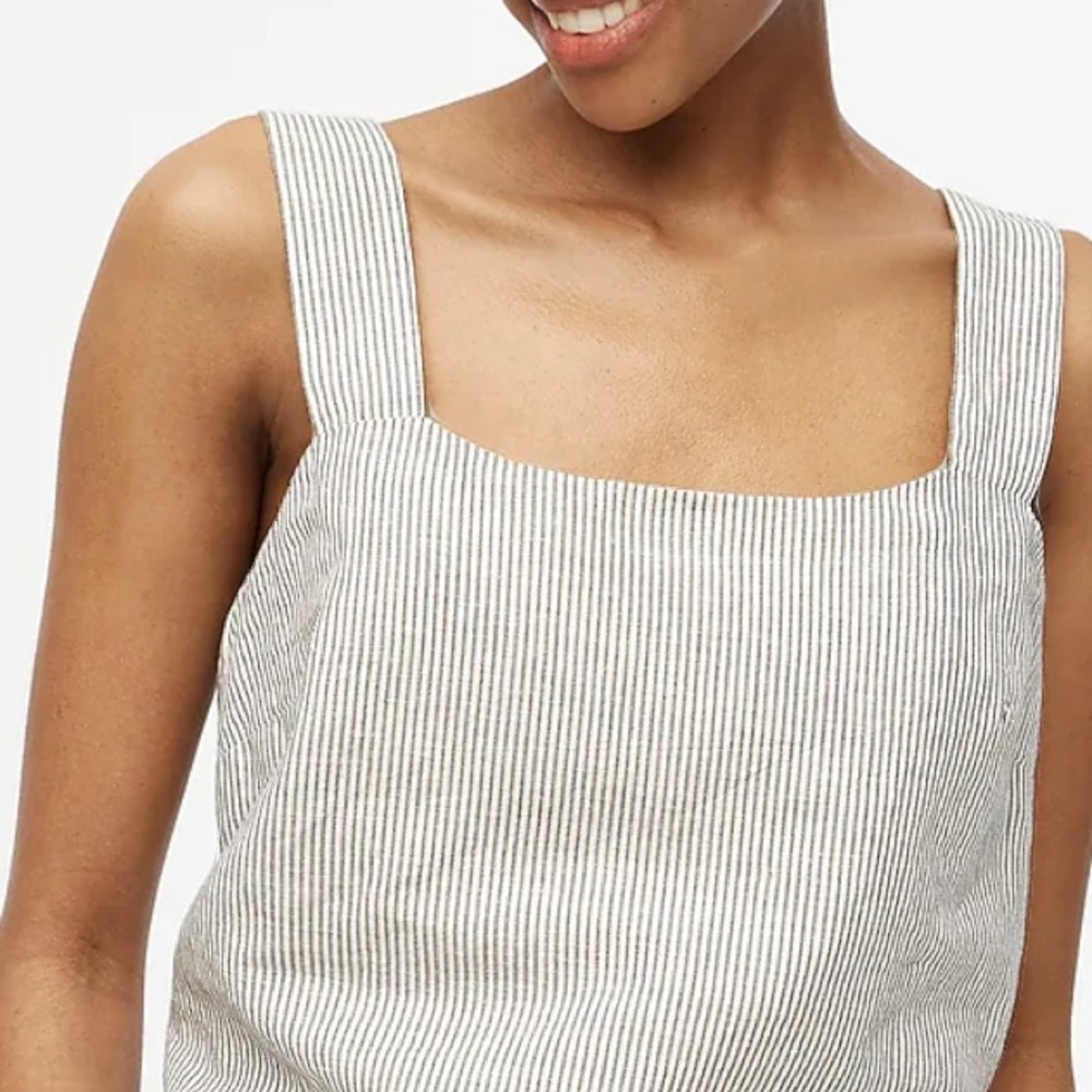 NEW J Crew Striped Linen Tank
